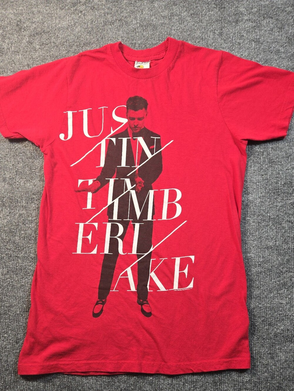 Justin Timberlake 2013 Summer Tour Concert T-Shirt Red Size Small